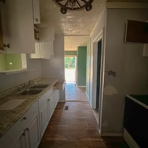 Before: the old galley kitchen